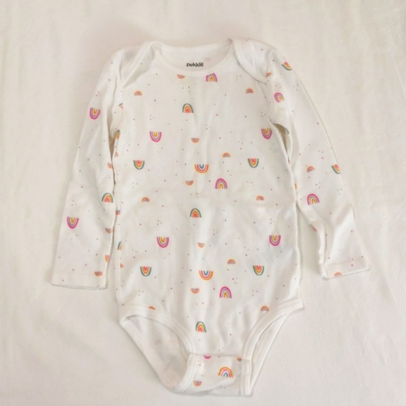 pekkle 2-pack long sleeve bodysuit diaper shirt bundle 24 months baby girl - Picture 3 of 10